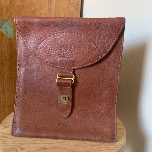 Col. Littleton Fine Leather Vintage Tablet Bag - Picture 1 of 7